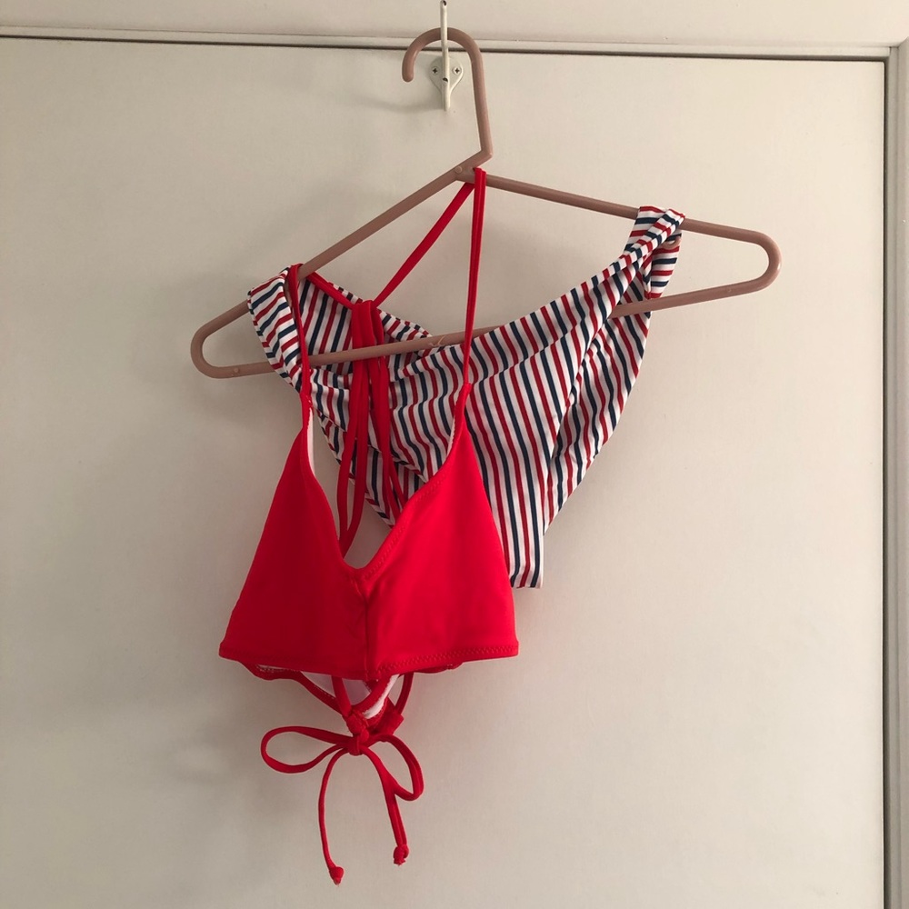 Red, white, blue bikini